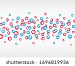 like and thumbs up icons border ... | Shutterstock .eps vector #1696819936