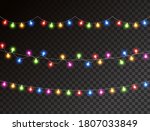 christmas color lights isolated ... | Shutterstock .eps vector #1807033849