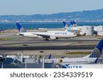 Small photo of San Francisco, California, USA - February 24, 2018: Multiple United Airlines activities in San Francisco Airport. SFO is one of major hub of United in the USA, playing major role of its network.