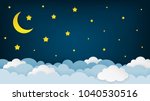 crescent moon  stars  and... | Shutterstock .eps vector #1040530516