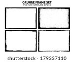 grunge frame set. vector... | Shutterstock .eps vector #179337110