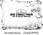 design template.abstract grunge ... | Shutterstock .eps vector #216619993