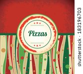 pizza restaurant   dining plate ... | Shutterstock .eps vector #183196703