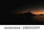 Small photo of sunset super yachts and sail boats in St Barth islands 2023