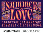 a psychedelic alphabet design.... | Shutterstock .eps vector #1302415540