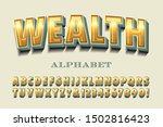 a bold condensed alphabet with... | Shutterstock .eps vector #1502816423
