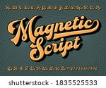 magnetic script is a bold... | Shutterstock .eps vector #1835525533