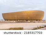 Small photo of Doha, Qatar - August 2022: Lusail Iconic Stadium or Lusail Stadium is a football stadium in Lusail, Qatar. The stadium will host the final game of the 2022 FIFA World Cup.