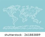world map consisting of... | Shutterstock .eps vector #261883889