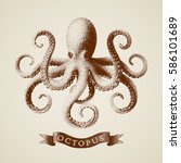 Vector Octopus Painted In...