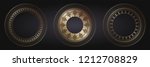 set of decorative round frames... | Shutterstock .eps vector #1212708829