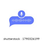 voice messages bubble icon with ... | Shutterstock .eps vector #1790326199