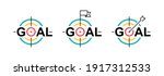 set target line icon. goal... | Shutterstock .eps vector #1917312533