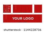 Red Shipping Cargo Container for Logistics and Transportation Isolated On White Background Vector Illustration Easy To Change