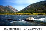 Scenic Riverside View From the Madison RIver in Autumn in Montana 