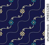 seamless wavy floral pattern... | Shutterstock .eps vector #1908312283