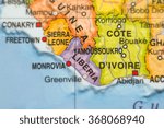 Small photo of Photo of a map of Republic of Liberia and the capital Monrovia .