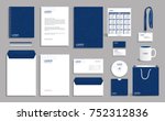 blue geometric corporate... | Shutterstock .eps vector #752312836