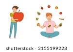 people eating healthy... | Shutterstock .eps vector #2155199223