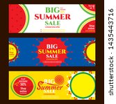 creative hot summer sale banner ... | Shutterstock .eps vector #1435443716