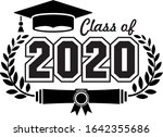 lettering class of 2020 for... | Shutterstock .eps vector #1642355686