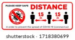 warning sign please keep safe... | Shutterstock .eps vector #1718380699