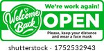 open sign on the front door... | Shutterstock .eps vector #1752532943