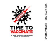 Time To Covid Vaccinate Icon....