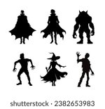 halloween monster silhouettes...