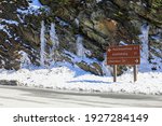 Newfound Gap road open after weeks on ice and snow in The Great Smoky Mountains National Park. February 23, 2021