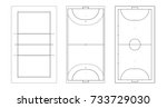 set of sport background. line... | Shutterstock .eps vector #733729030