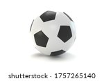 leather soccer ball. over white ... | Shutterstock . vector #1757265140