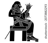 ancient greek man or god... | Shutterstock .eps vector #2073882293