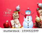 merry christmas and happy... | Shutterstock . vector #1554522599