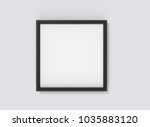 blank picture frame mockup  3d... | Shutterstock . vector #1035883120