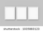 blank picture frame mockup  3d... | Shutterstock . vector #1035883123