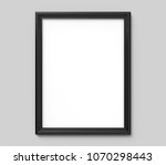 black picture frame  isolated... | Shutterstock . vector #1070298443