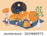 mid autumn festival design.... | Shutterstock .eps vector #2019880973
