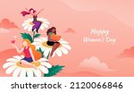 happy women's day greeting card.... | Shutterstock .eps vector #2120066846