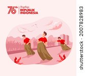 indonesia independence day... | Shutterstock .eps vector #2007828983