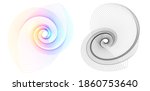 Abstract Spiral Rainbow Design...