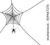 spider web background on white.  | Shutterstock .eps vector #509467270