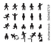 people icon set. people running ... | Shutterstock .eps vector #560465719