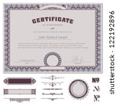 certificate template with... | Shutterstock .eps vector #122192896