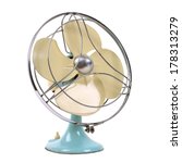 vintage fan isolated over white | Shutterstock . vector #178313279