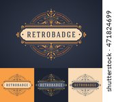 elegant luxury badge label or... | Shutterstock .eps vector #471824699