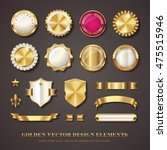collection of golden vector... | Shutterstock .eps vector #475515946