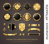 collection of elegant black and ... | Shutterstock .eps vector #497666356