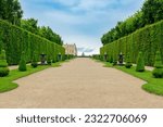 Versailles formal gardens in Paris suburbs, France
