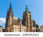 St. Vitus cathedral in Prague Castle courtyard, Czech Republic